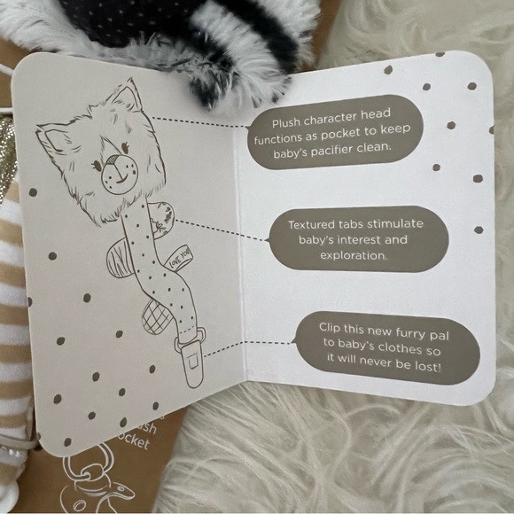 DEMDACO Zebra Paci Pocket Pal - Picture 2 of 4